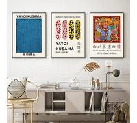 Hnyjyfa Yayoi Kusama Poster Animal Flor Hongos Calabaza Lunares Puntos Reina Arte Impresiones Japón Obsesivo Artista Pintura Abstracto Pared Inalámbrico Punto Habitación Decoracion 0307246