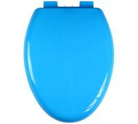 HNZHUXUE Asiento de Inodoro Alargado Colorido, 46 X 36 Cm, Cierre Suave Y Liberación Rápida para una Limpieza Fácil, Tapa de Inodoro de Plástico Pp Tipo V, Capacidad de Carga: 150 Kg/Blue