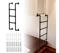 HNZHUXUE Escalera Interior Negra para Litera, Escalera de Emergencia, Resistente, para Colgar en la Pared, Fácil Instalación, con Herrajes de Montaje./105Cm/41In