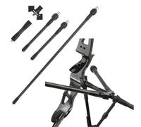 HNZMDY Estabilizador de Carbono 3K Amortiguador de Vibraciones Barra equilibradora Ligera 16mm mecanizado CNC para Arco recurvo y Arco Compuesto (Negro, 28"-10"-4", 45°)