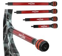 HNZMDY Estabilizador para Arco de Tiro con Arco de 6«, 8», 10« y 12» con Barra de Equilibrio de Fibra de Carbono mecanizada por CNC, Amortiguador, estabilizador de Caza para (Rojo, 10inch)