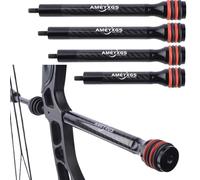 HNZMDY Estabilizador para Arco de Tiro con Arco de 6«, 8», 10« y 12» con Barra de Equilibrio de Fibra de Carbono mecanizada por CNC, Amortiguador, estabilizador de Caza para (Negro, 12inch)