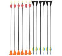 HNZMDY Flechas con Ventosa para Arco recurvo, Plumas de Goma para Juegos de Tiro con Arco Interior y Exterior y práctica con Blanco (12, Colores Mixtos)