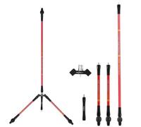 HNZMDY Set Estabilizador de Arco UT 26/28/30" Barra Equilibrante Fibra de Carbono y Aleación de Aluminio para Arco Recurvo y Compuesto Tiro 3D Caza (Rojo, 30"-12"-5")