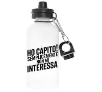 Ho Capito Semplicemente Non Mi Interessa Bicchiere Birra Tazza Blanco Botella De Agua Aluminio Para Exteriores Pollutant Free White Water Bottle Aluminium For Outdoors