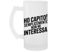 Ho Capito Semplicemente Non Mi Interessa Bicchiere Birra Tazza Jarro De Cerveza Beer Mug