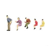 HO Escala 1:87 Personas Sentadas Figuras 60 piezas para maquetas de trenes constructores entusiastas del ferrocarril Mesa de arena Artistas y diseño en miniatura