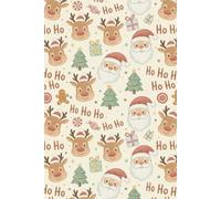 Ho Ho Ho Christmas Santa Journal: Festive Reindeer & Santa Claus Notebook, 6x9 Lined Diary, 110 Pages, Cute Holiday Stationery Gift for Students, Kids, and Coworkers