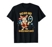 Ho Ho Ho Guess Who's Back Funny Easter Bunny Santa Camiseta