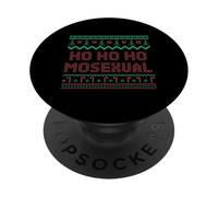 Ho Ho Ho Mosexual Orgullo Gay Feo Árbol De Navidad Familia LGBT PopSockets PopGrip Adhesivo