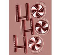 Ho Ho Ho Peppermint Christmas Notebook, Dark Pink: 8.5x11, 200 Lined Pages: A Cheerful Large Format Notebook/Journal With Hand Drawn “Ho Ho Ho” Lettering And Peppermint Candy Accents