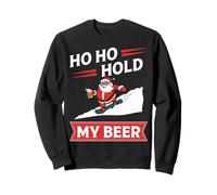 Ho Ho Hold My Beer Divertido Diseño Navidad Navidad Divertido Sudadera