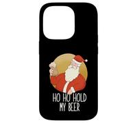 HO HO Hold MY Beer Funny Borracho Santa Xmas Drink Meme Carcasa para iPhone 14 Pro