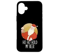 HO HO Hold MY Beer Funny Borracho Santa Xmas Drink Meme Carcasa para iPhone 16 Plus