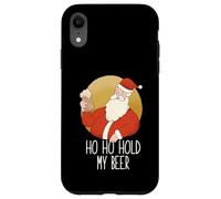 HO HO Hold MY Beer Funny Borracho Santa Xmas Drink Meme Carcasa para iPhone XR