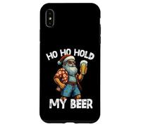 Ho Ho Hold My Beer Funny Santa Bebiendo Navidad en Julio Carcasa para iPhone XS MAX