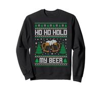 Ho Ho Hold My Beer Santa Ugly Christmas Beber Sweater Sudadera