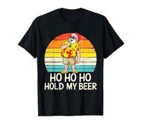 Ho Ho Hold My Beer Santa Verano Navidad En Julio Beber Camiseta