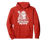 Ho Ho Hold My Bong Funny Santa Cannabis Humor navideño Sudadera con Capucha