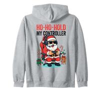 Ho Ho Hold My Controller, Divertido Papá Noel Gamer, Navidad Sudadera con Capucha