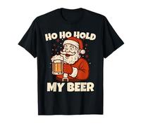 Ho Ho Hold My Drink Funny Santa Drinking Christmas Costume Camiseta