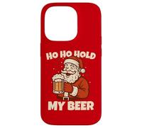 Ho Ho Hold My Drink Funny Santa Drinking Christmas Costume Carcasa para iPhone 14 Pro