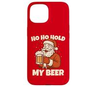 Ho Ho Hold My Drink Funny Santa Drinking Christmas Costume Carcasa para iPhone 15