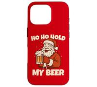 Ho Ho Hold My Drink Funny Santa Drinking Christmas Costume Carcasa para iPhone 16 Pro