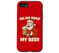 Ho Ho Hold My Drink Funny Santa Drinking Christmas Costume Carcasa para iPhone SE (2020) / 7/8