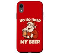Ho Ho Hold My Drink Funny Santa Drinking Christmas Costume Carcasa para iPhone XR