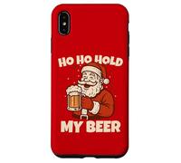 Ho Ho Hold My Drink Funny Santa Drinking Christmas Costume Carcasa para iPhone XS MAX