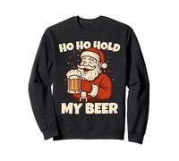 Ho Ho Hold My Drink Funny Santa Drinking Christmas Costume Sudadera