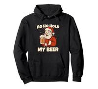 Ho Ho Hold My Drink Funny Santa Drinking Christmas Costume Sudadera con Capucha