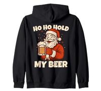 Ho Ho Hold My Drink Funny Santa Drinking Christmas Costume Sudadera con Capucha