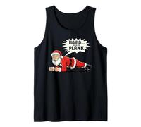 Ho Ho Hold The Plank Christmas Santa Workout Funny Gym Retro Camiseta sin Mangas