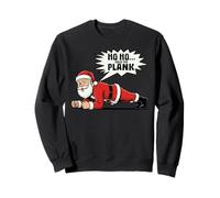 Ho Ho Hold The Plank Christmas Santa Workout Funny Gym Retro Sudadera