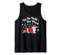 Ho Ho Hold The Tablk, Entrenamiento de Navidad, Divertido Gimnasio de Navidad Camiseta sin Mangas