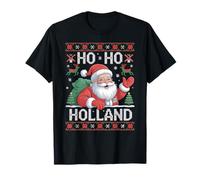 Ho Ho Holland Santa Claus Xmas Netherlands Ugly Christmas Camiseta