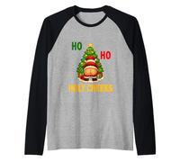 Ho Ho Holy Cheeks Navidad Divertida Santa Xmas Diseño Camiseta Manga Raglan