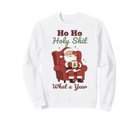 Ho Ho Holy Shit What a Year Funny Christmas Santa Sudadera