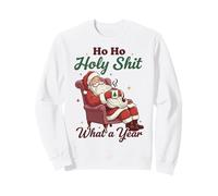 Ho Ho Holy Shit What a Year Funny Christmas Santa Sudadera
