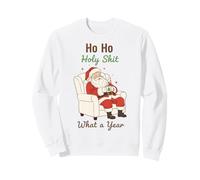 Ho Ho Holy Shit What a Year Funny Christmas Santa Sudadera