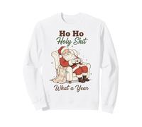 Ho Ho Holy Shit What a Year Funny Christmas Santa Sudadera