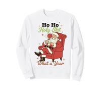 Ho Ho Holy Shit What a Year Funny Christmas Santa Sudadera