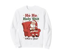Ho Ho Holy Shit What a Year Funny Christmas Santa Sudadera