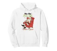 Ho Ho Holy Shit What a Year Funny Christmas Santa Sudadera con Capucha