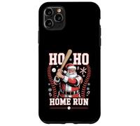 Ho Ho Home Run Béisbol Navidad Divertido Vacaciones Deportes Santa Carcasa para iPhone 11 Pro MAX