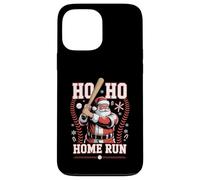 Ho Ho Home Run Béisbol Navidad Divertido Vacaciones Deportes Santa Carcasa para iPhone 13 Pro MAX