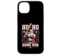 Ho Ho Home Run Béisbol Navidad Divertido Vacaciones Deportes Santa Carcasa para iPhone 14 Plus