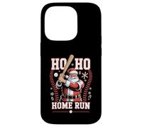 Ho Ho Home Run Béisbol Navidad Divertido Vacaciones Deportes Santa Carcasa para iPhone 14 Pro